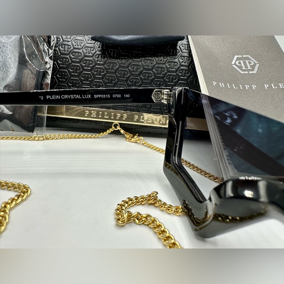 🏆PHILIPP PLEIN Sunglasses Plein Crystal Lux SPP031S Col.0700‼️ - Picture 12 of 16